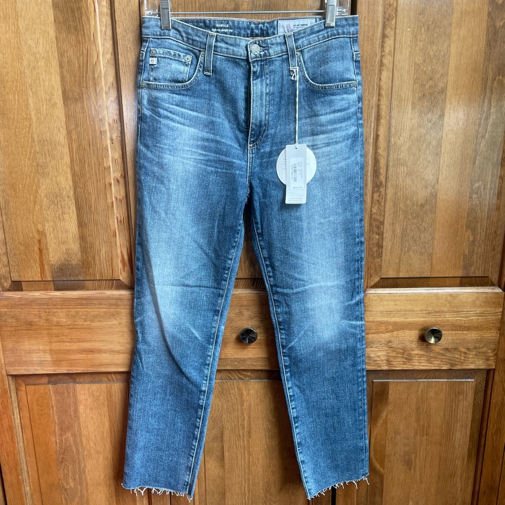 AG Jeans Isabelle High Rise Straight Crop 29